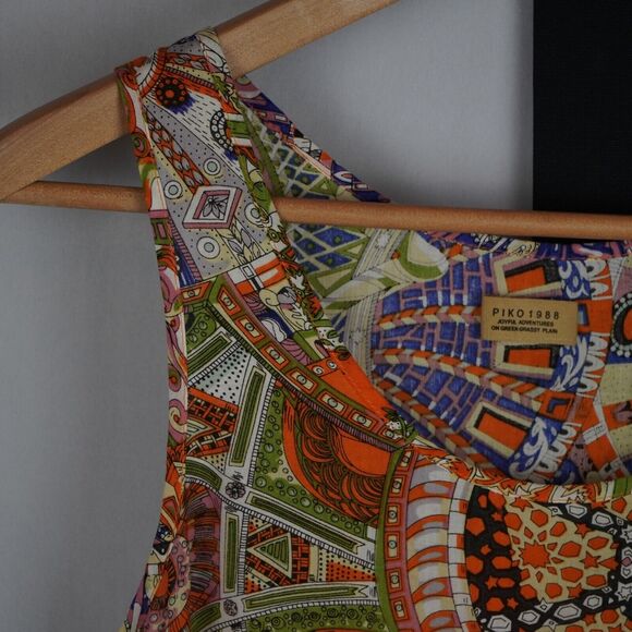 Colorful PIKO 1988 Rayon Women's Tank Top Size S/M Style T2235 Art to Wear - Picture 12 of 14